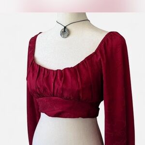 Altar'd State Deep Red Crop Top